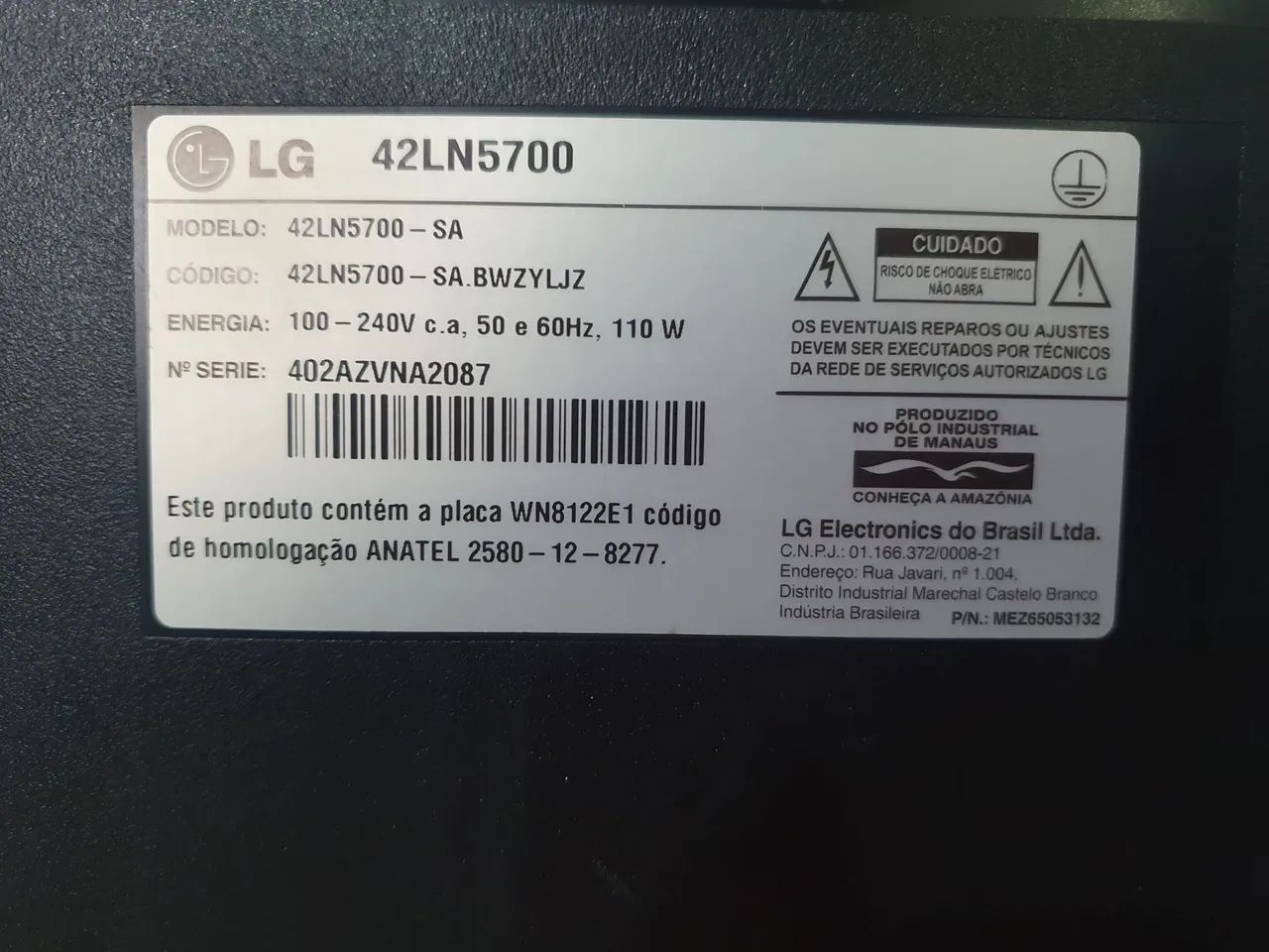 Smart Tv Lg 42Ln5700 Led 42 Polegadas Usada em Bom Funcionamento - Foto 3