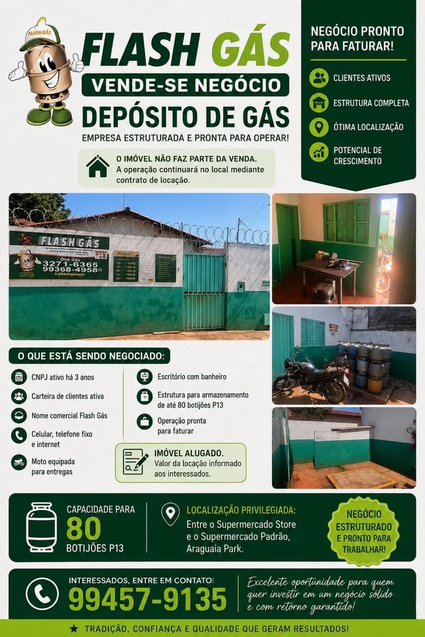 Vendo ou Troco Depósito de Gás 