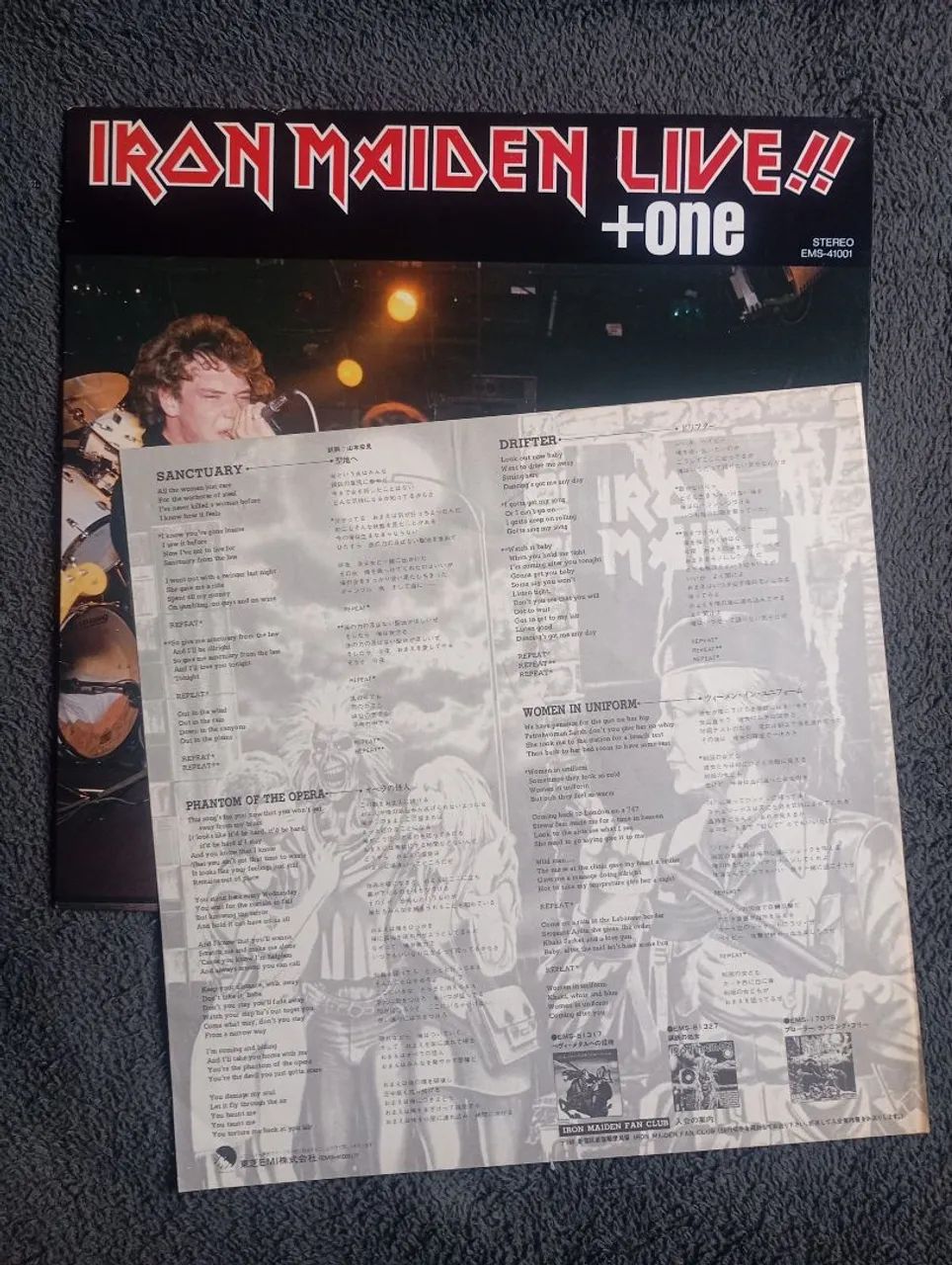 その他 LIVE [CD] Iron Maiden LP Live + One Excelente Estado Japonês Com Encarte Sem
