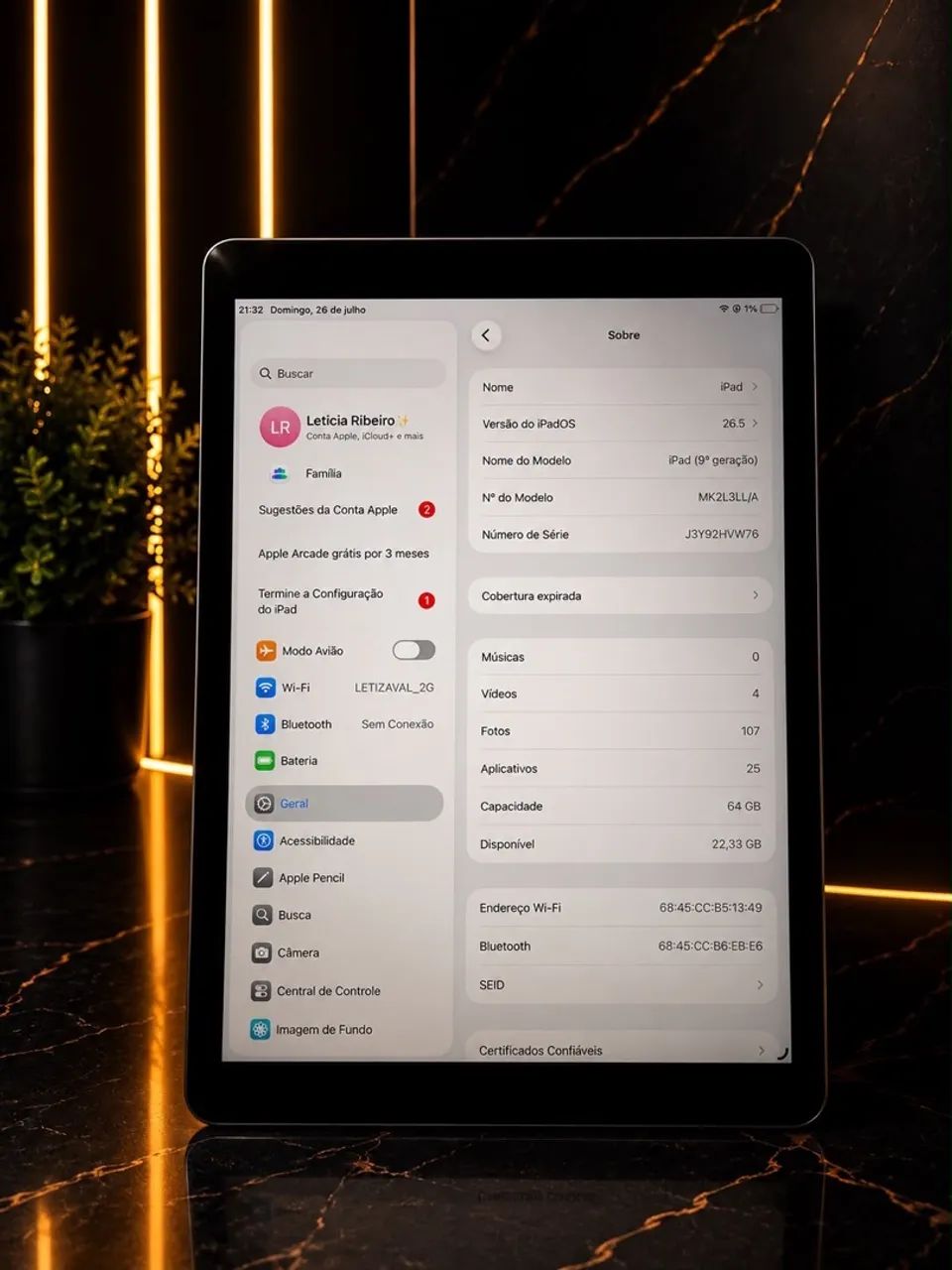 VENDO IPAD 9 PERFEITO ESTADO COM CAIXA  - Foto 3