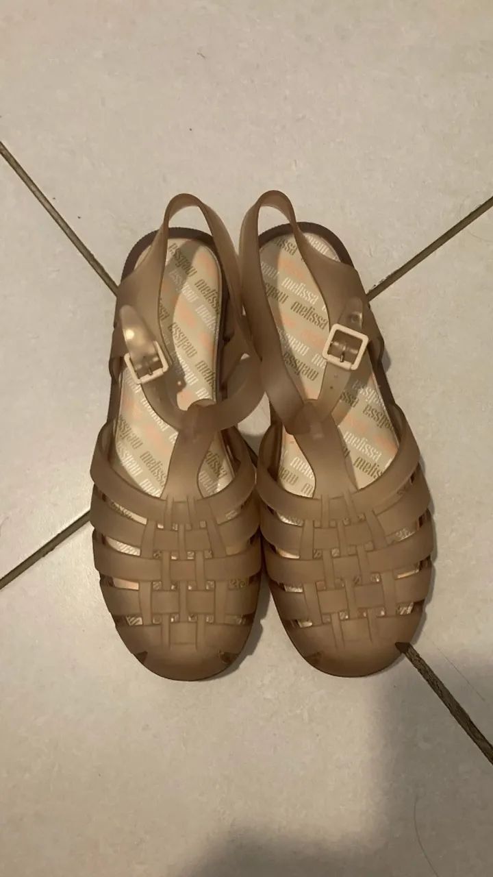 sandália melissa bege 39/40