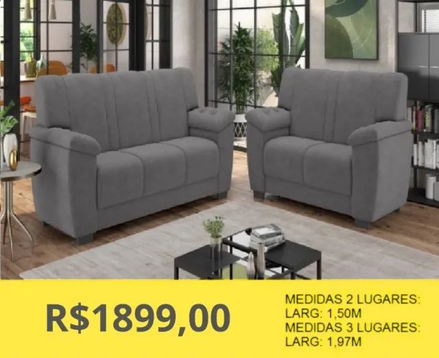 ESTOFADO 2X3 LUGARES A PRONTA-ENTREGA 