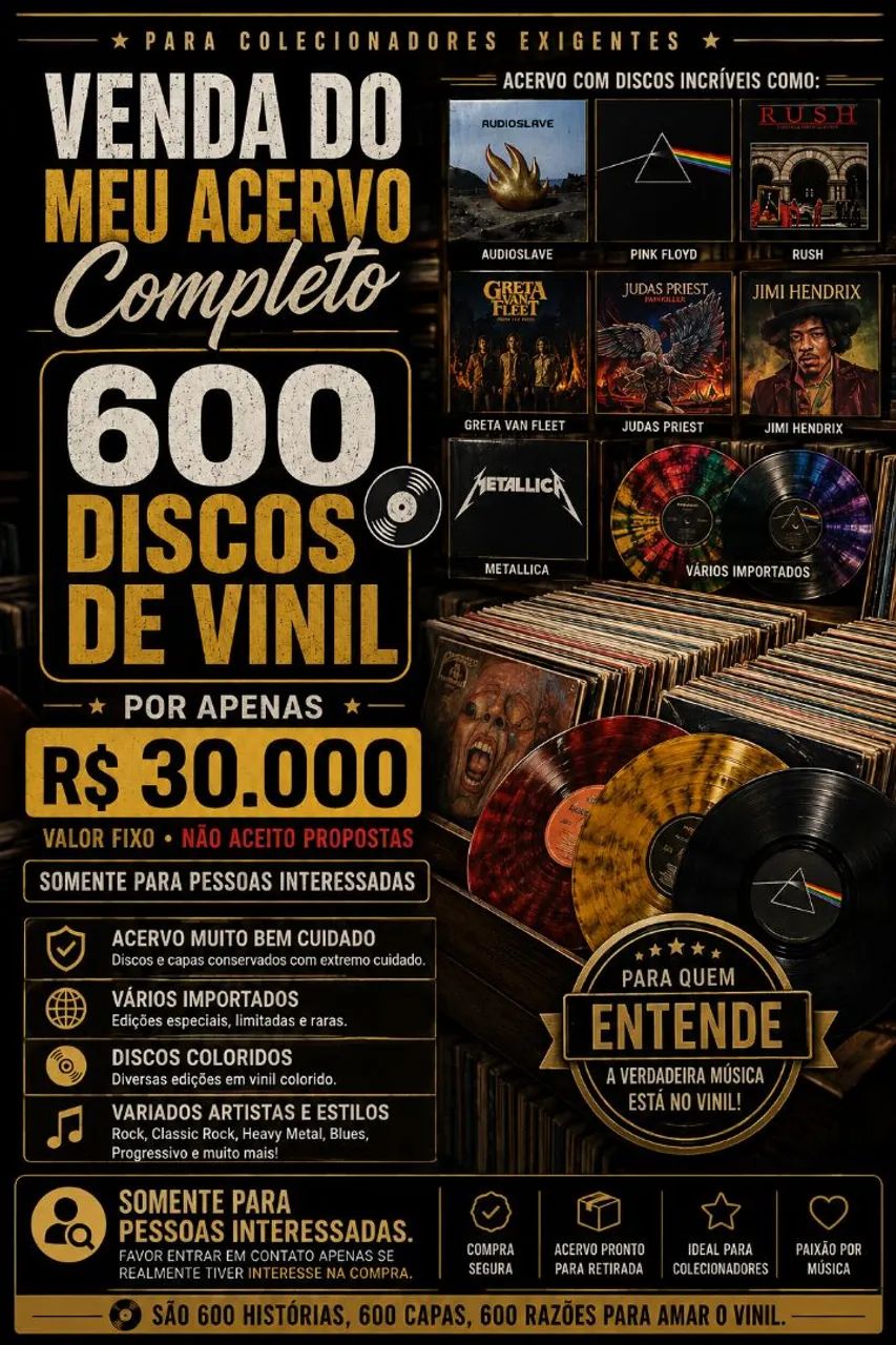 Discos de Vinil à Venda.