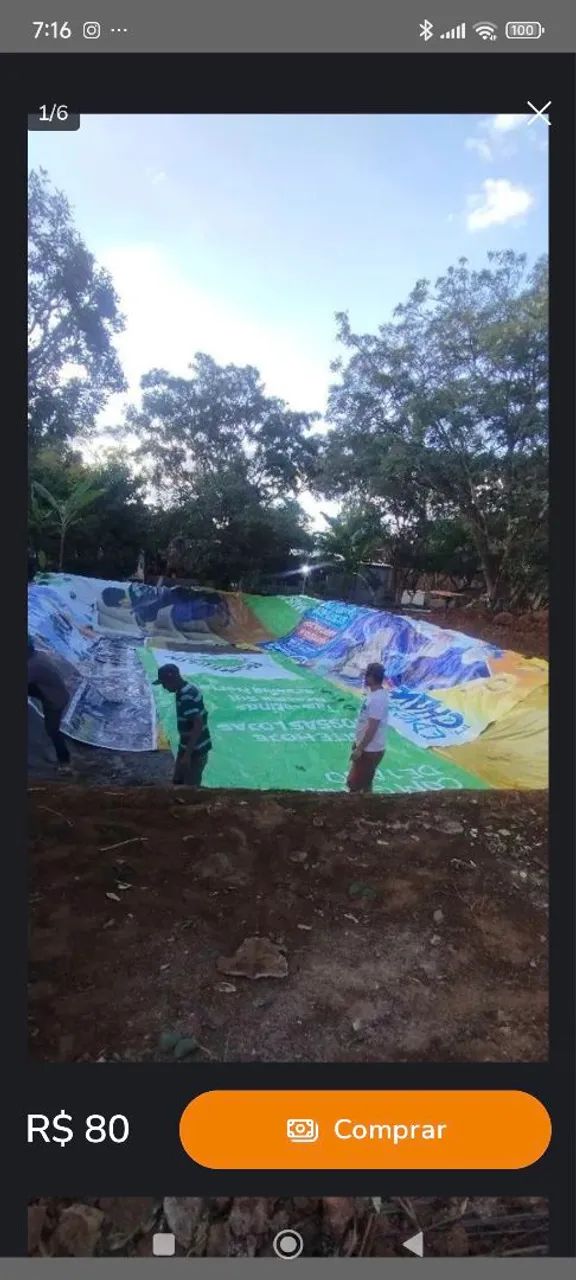 Lona outdoor usada impermeável  - Foto 2
