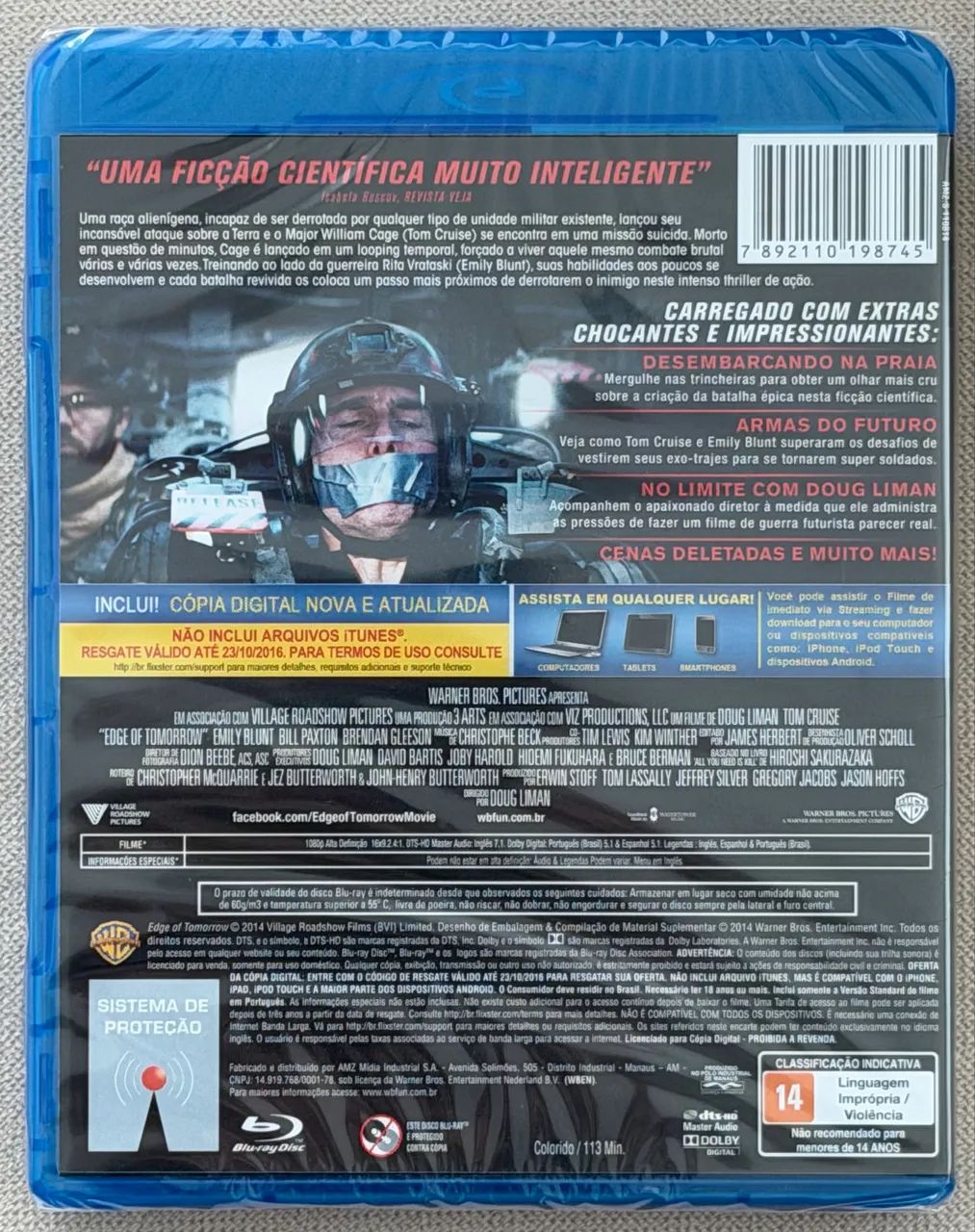 BLU-RAY NO LIMITE DO AMANHÃ (ORIGINAL E LACRADO) - Foto 2