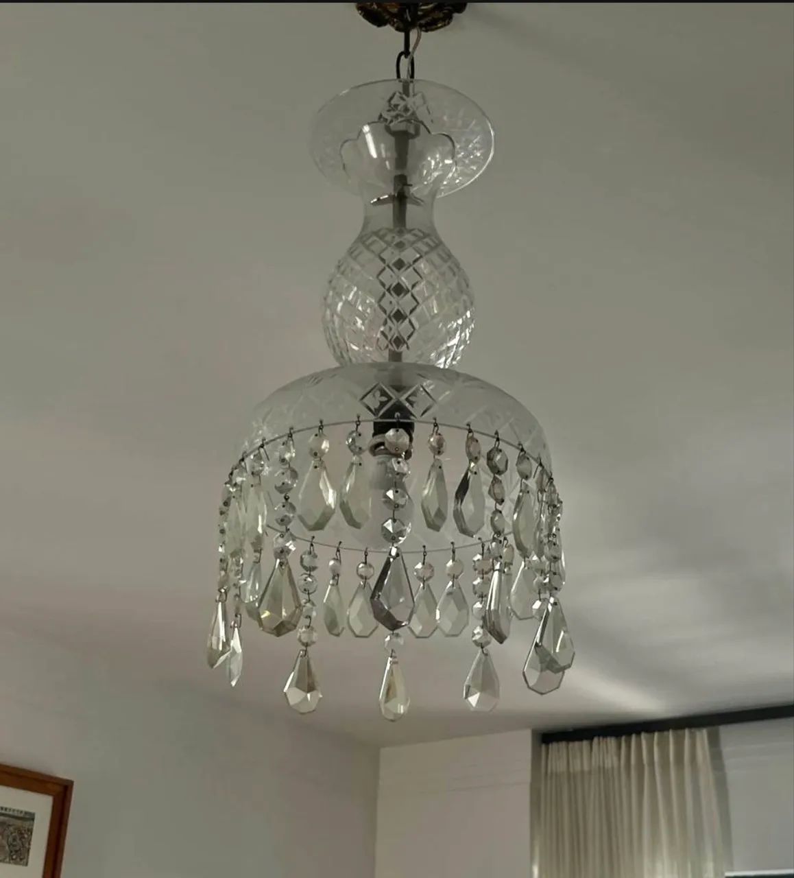 Lustre de Cristal. Antiguidade!  - Foto 4