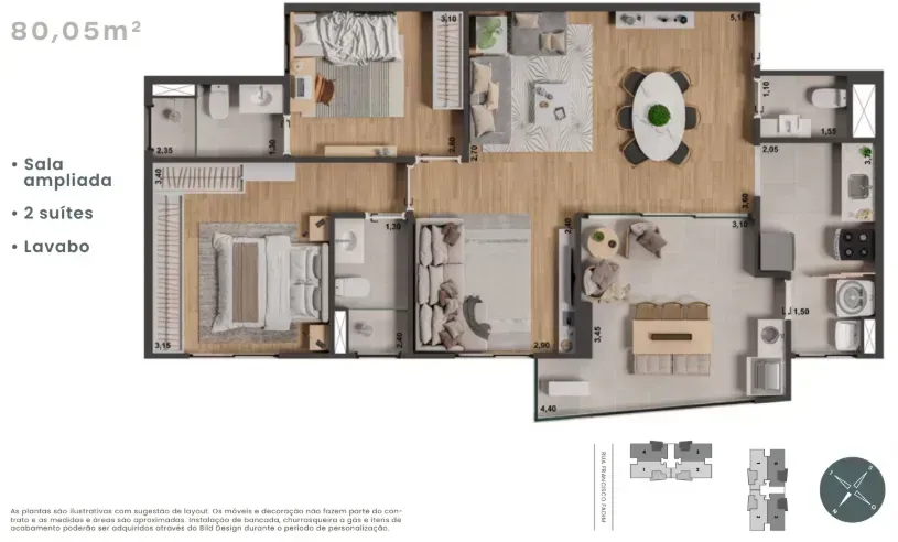 PLANTA 80m²