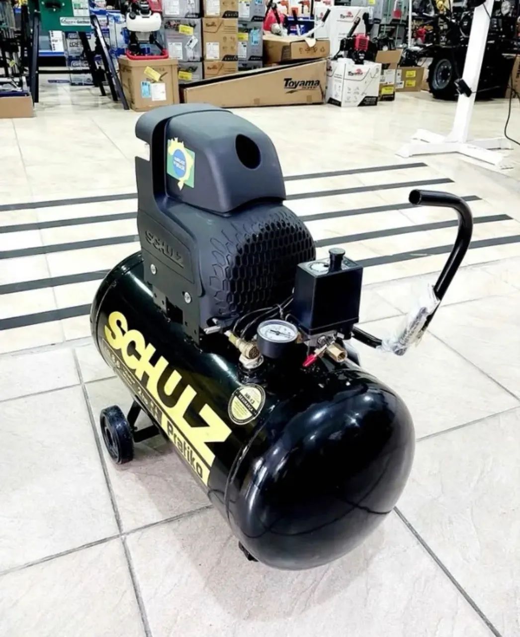 Compressor 50L 120 psi Motor 2 HP 220v Schulz (Novo) - Foto 3