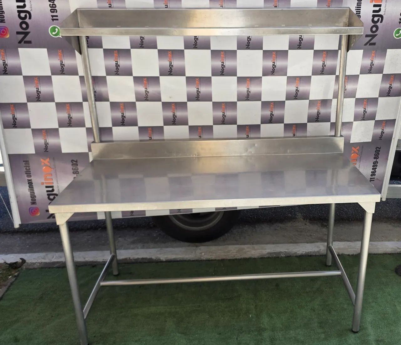 Mesa inox bancada Prateleira industrial 
