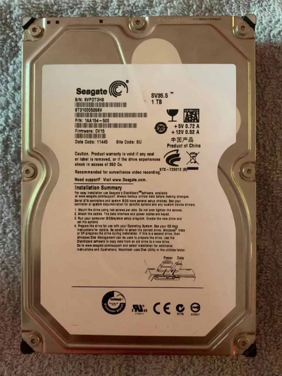 HD Seagate 1TB SATA