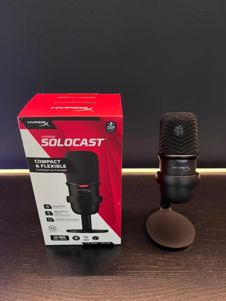 Microfone HyperX Solocast - Fone Gravação e Gamers - Foto 6