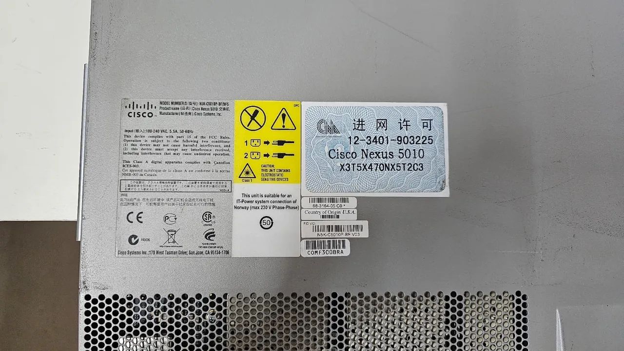 SWITCH CISCO NEXUS 5010415076480357519361