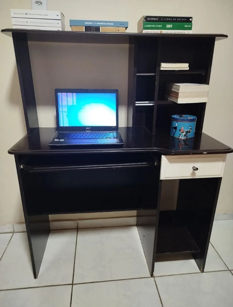Mesa escravaninha para notebook e escritório  - Foto 2