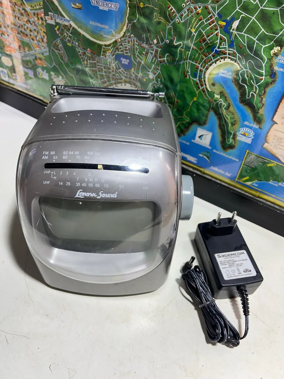 Televisão antiga mini de 5 polegadas 