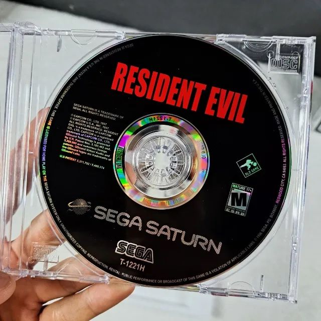 Resident Evil 1 Prensado para Sega Saturn. Novo e lacrado. Cd