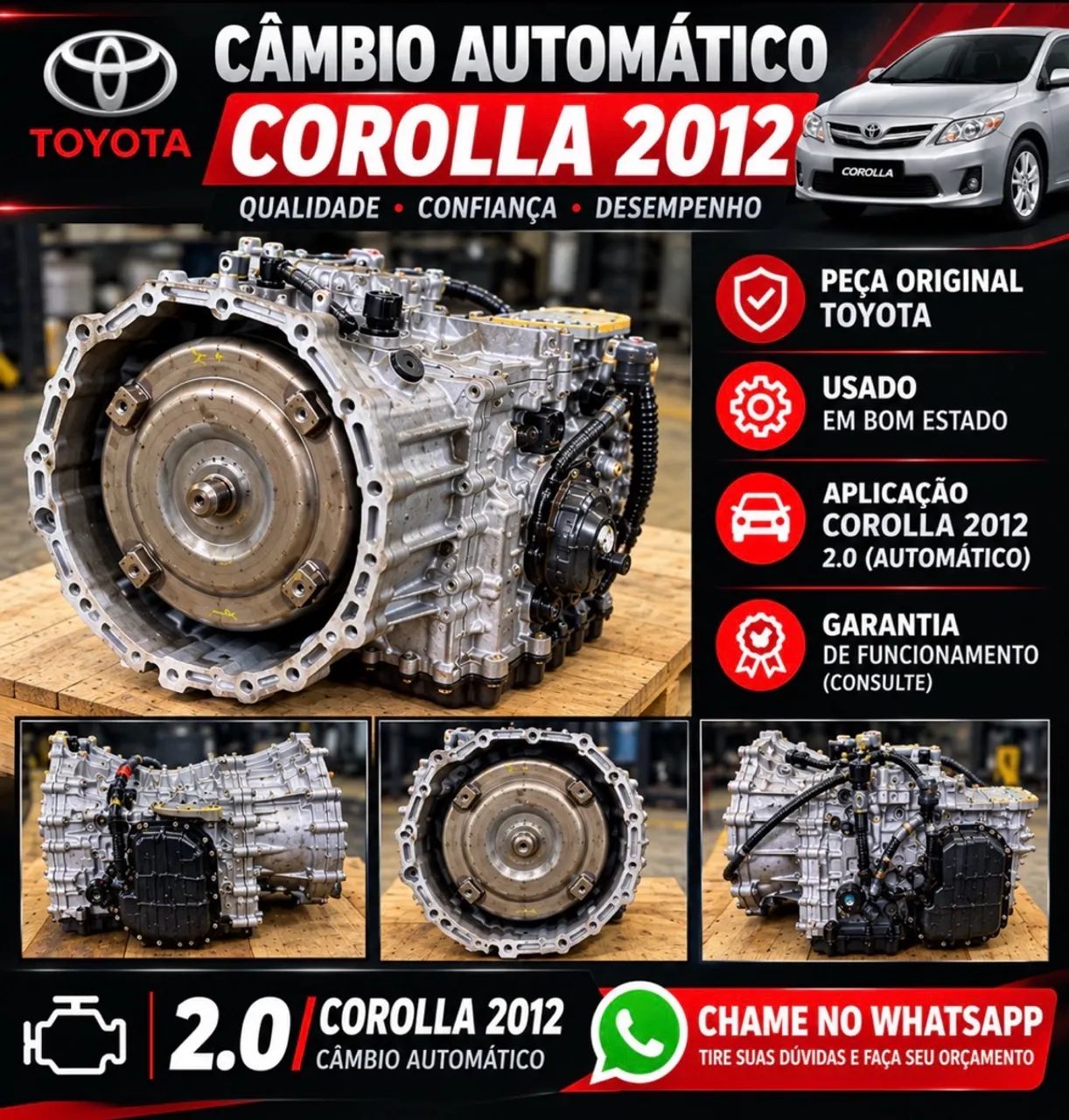 Caixa de marcha corola 2012