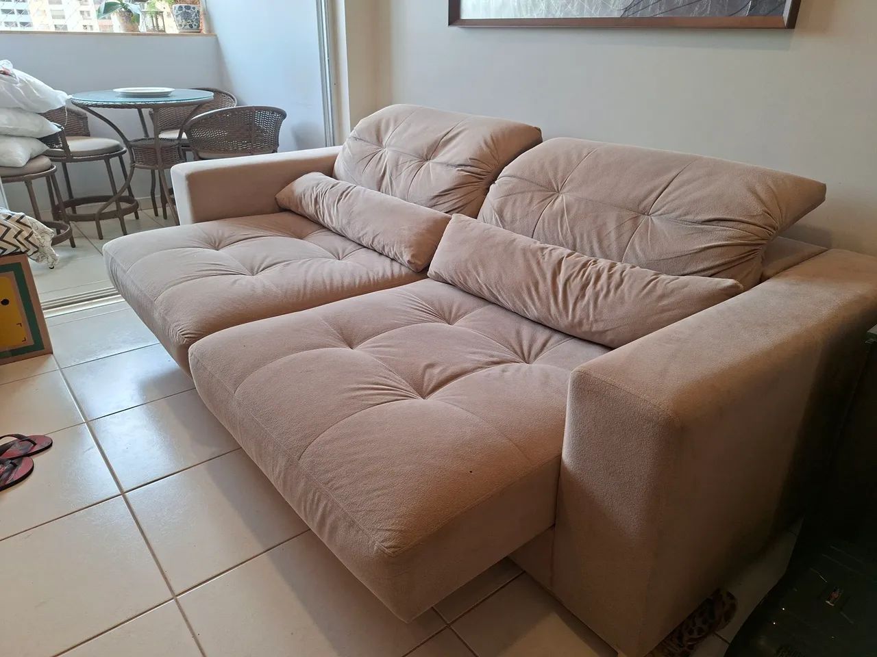 Sofá retrátil e reclinavel Prima Linea - 2.35m - Foto 3