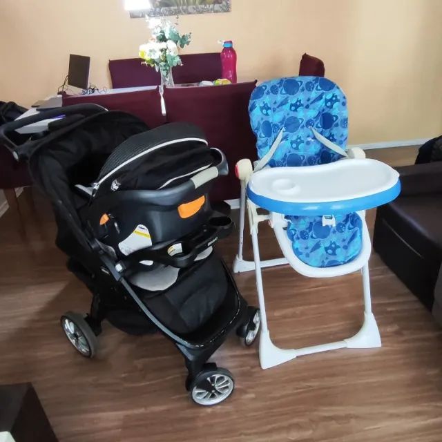 Kit Bebê Completo ? Carrinho + Bebê Conforto + Cadeirão - Foto 5