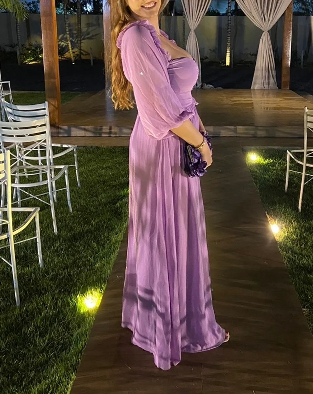 Vestido Longo de Festa (lilás) 