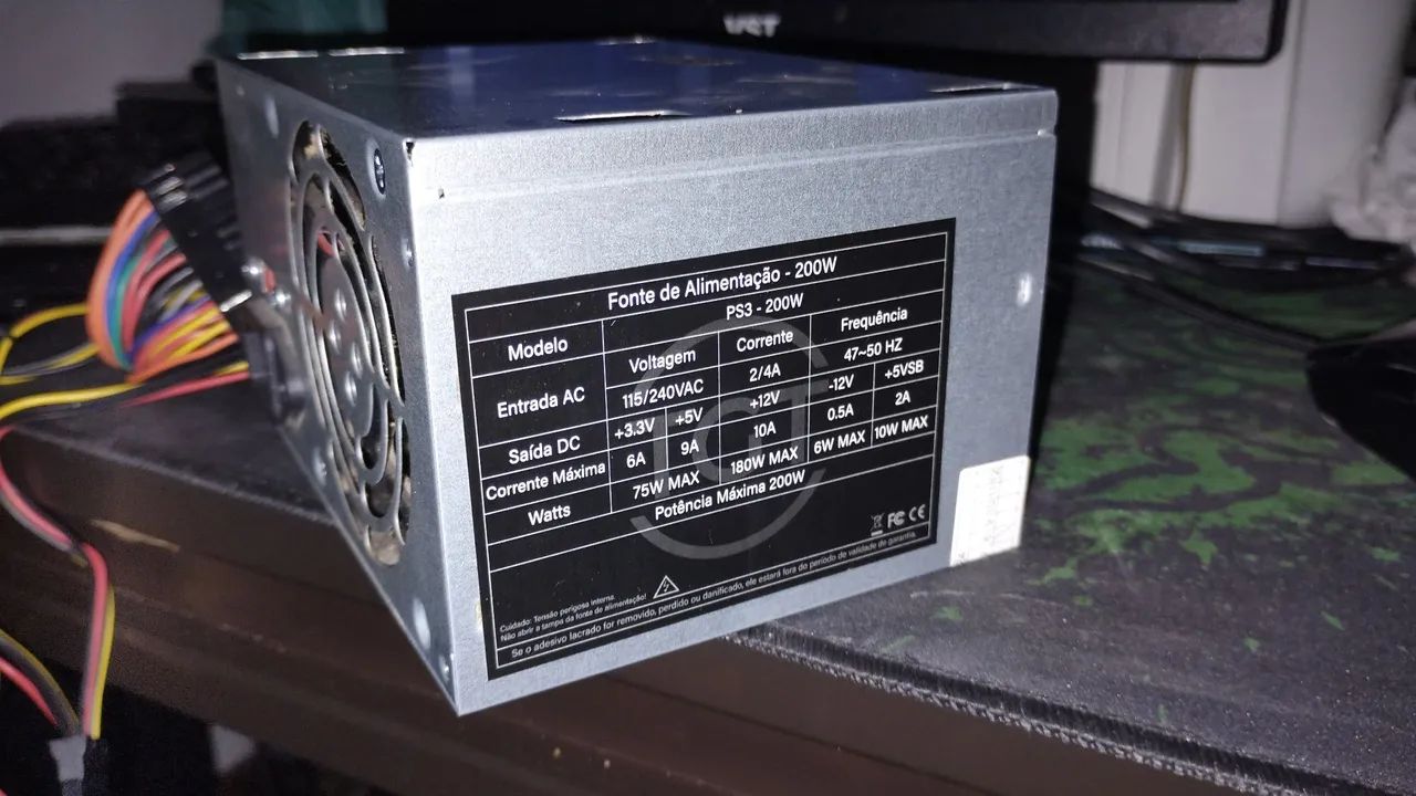 Fonte ATX de Alimentação 200W - Modelo PS3-200W (Ideal para PC de Escritório) - Foto 2