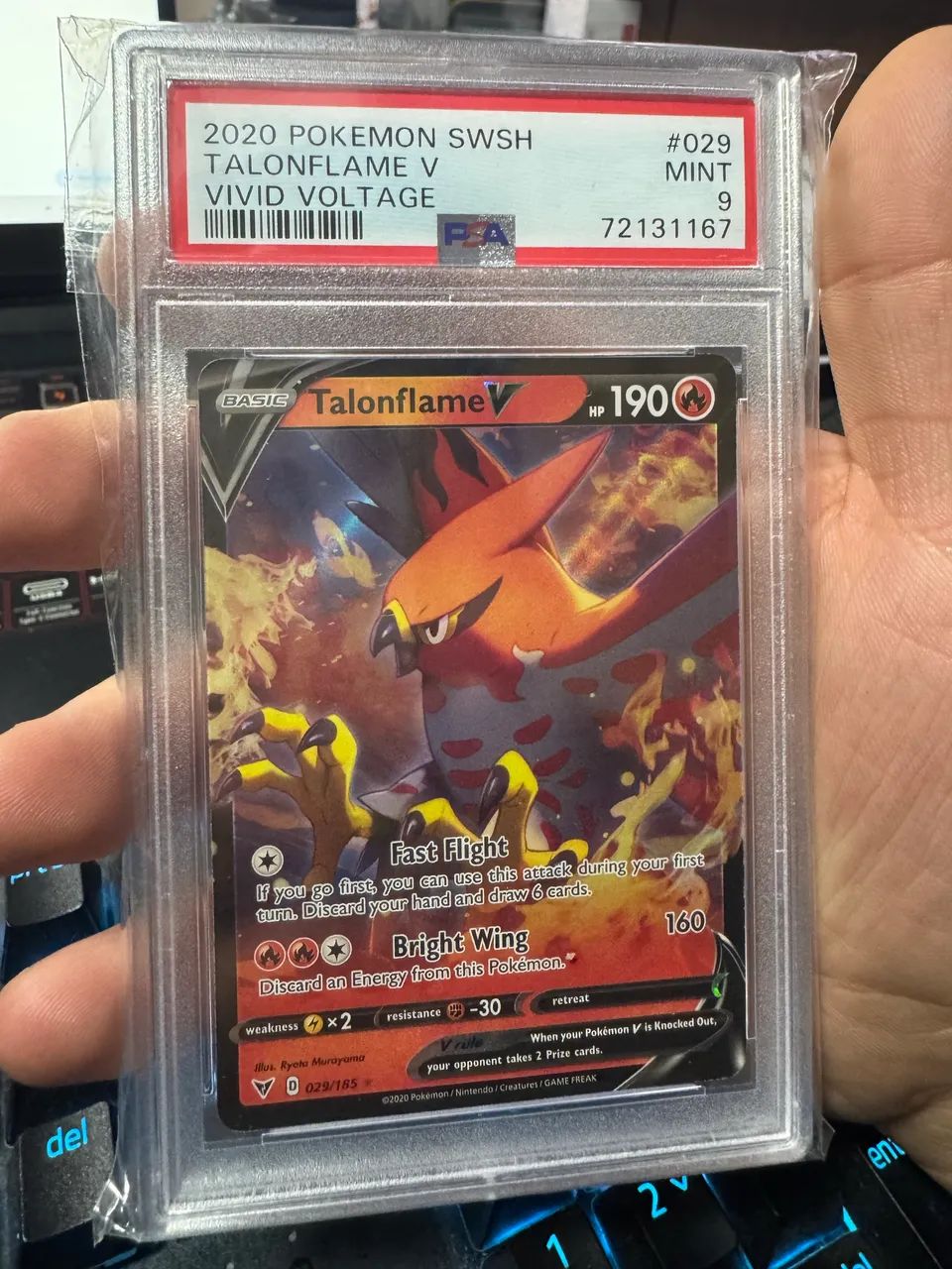 Carta graduada Pokémon psA 9 Talonflame V