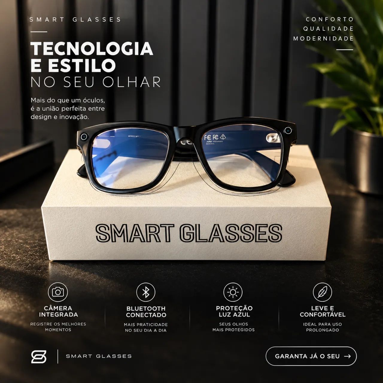 Smart Glass que grava vídeos.