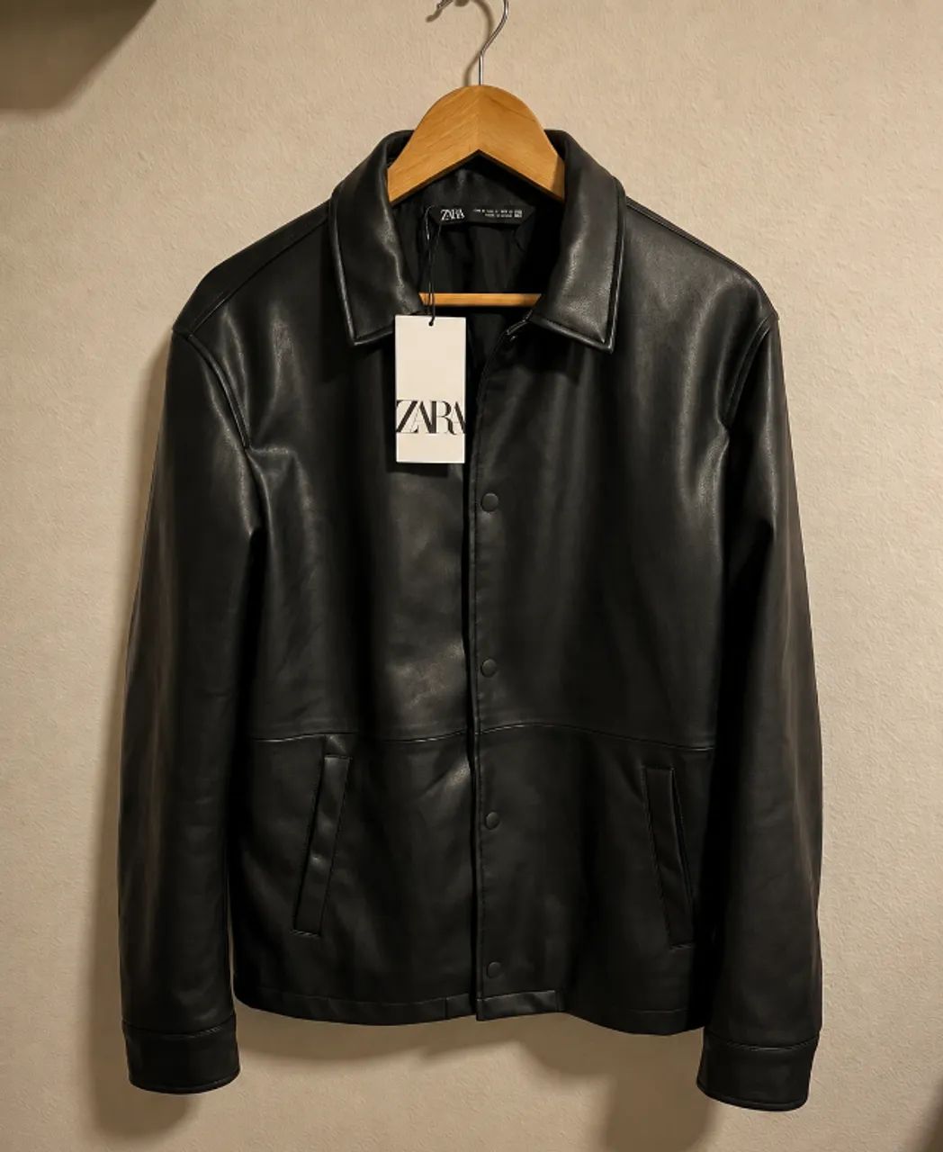 Jaqueta de couro zara