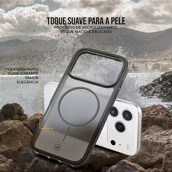Capa MagSafe Fumê para iPhone 17 Pro - Preta - Foto 3