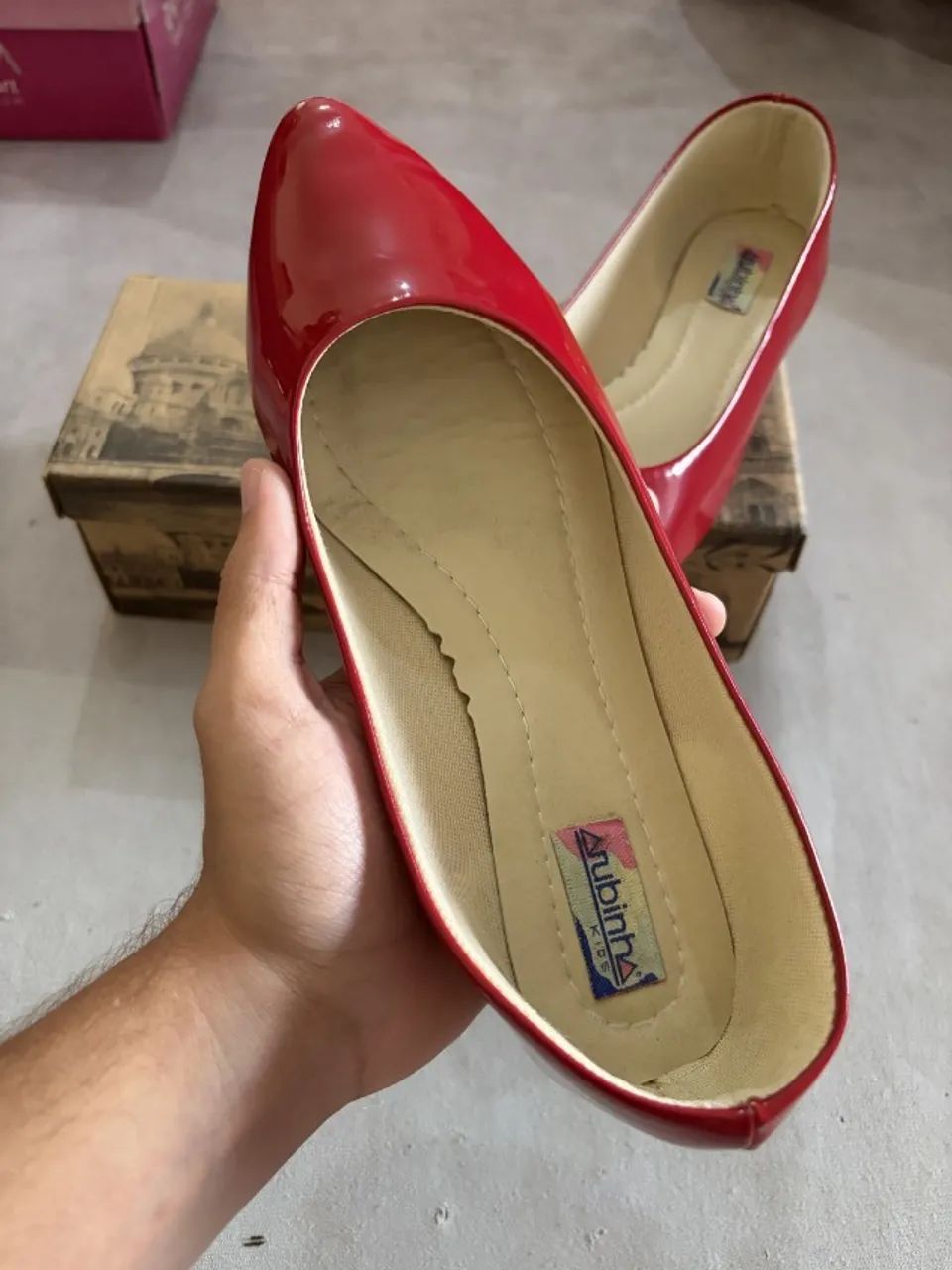 sapatilha moleca feminina vermelha 36 - Foto 2
