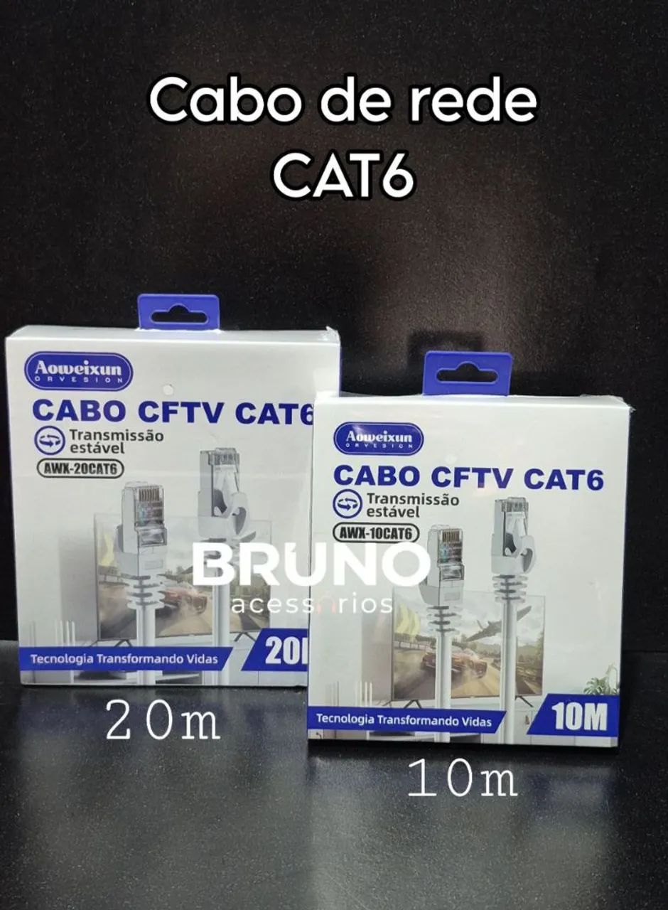 Cabo de rede CAT6 10 e 20M