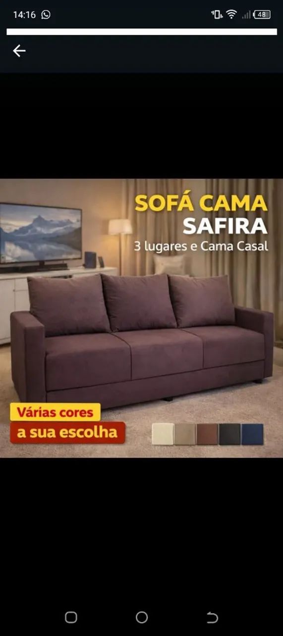 SOFÁ CAMA SAFIRA  - Foto 5
