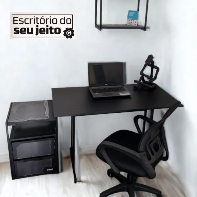 Mesa de Escritório 1,20m NOVA Multiuso Industrial para Computador Notebook Office Birô - Foto 2