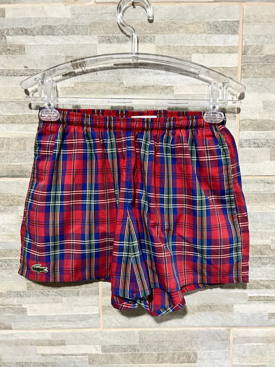 Short xadrez retrô Lacoste PP