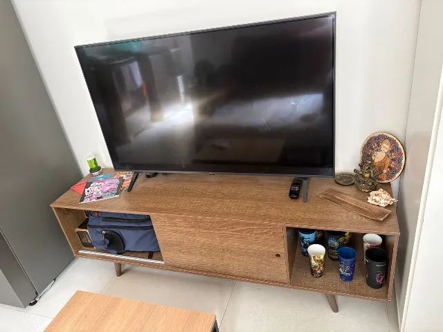 Rack Madesa Dubai Para Tv Até 65 Polegadas C/ Pés Rústico - Foto 2