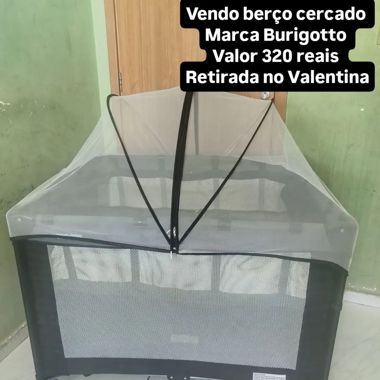 Berço cercado Burigotto preto - Foto 4
