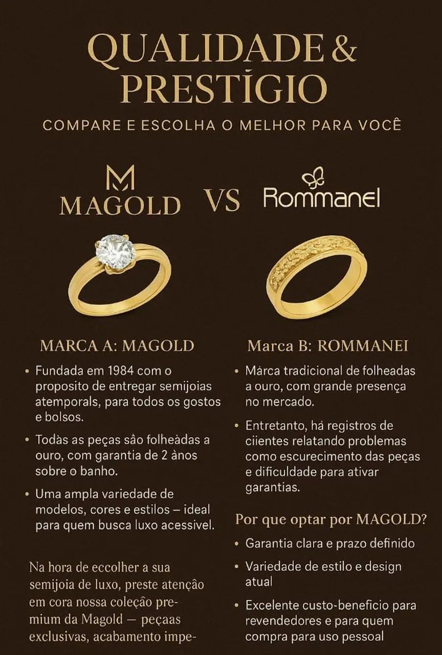 Peças Magold 02 anos de garantia , 3 banhos de ouro/ Pronta entrega / oferta única  - Foto 6