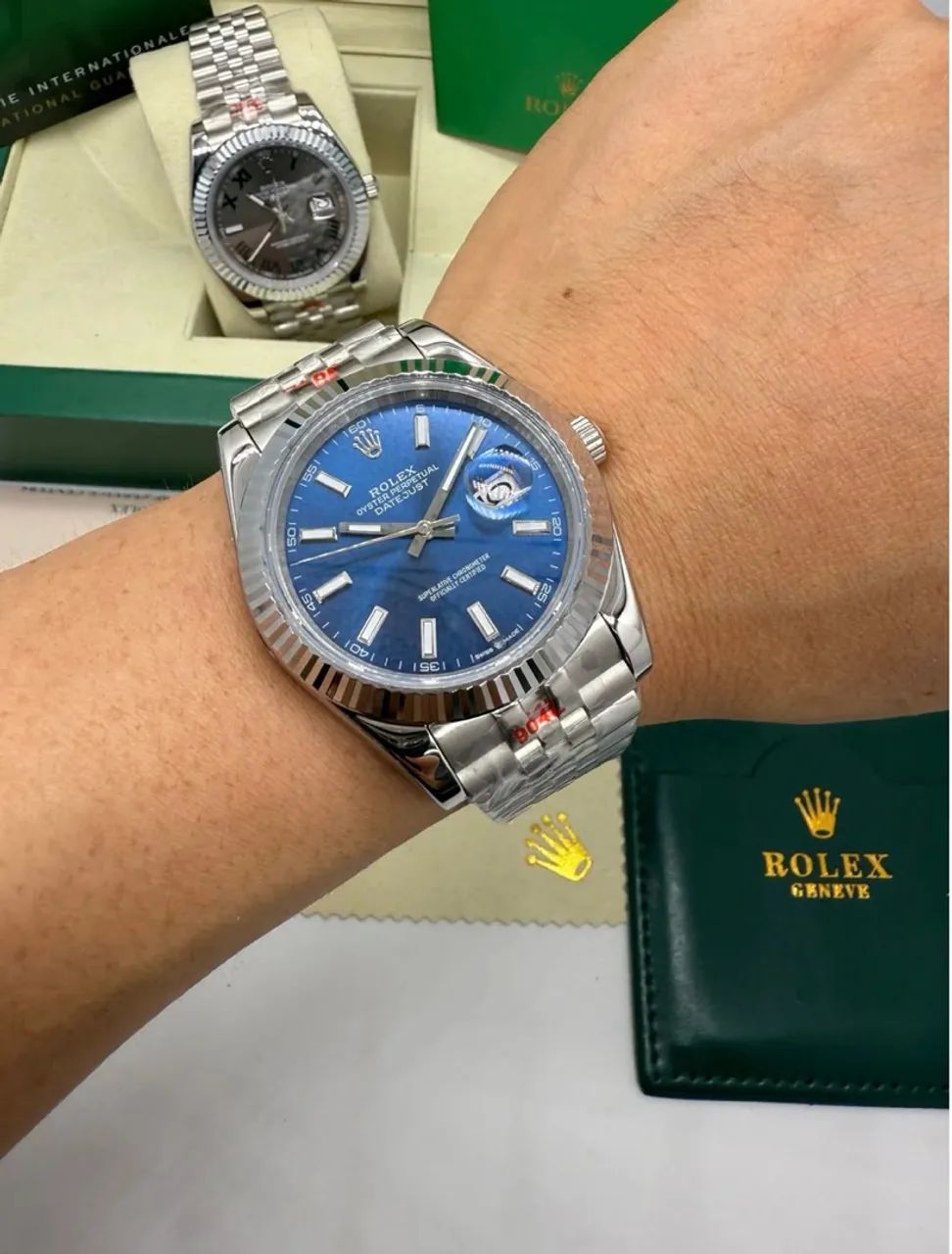 Relógio Datejust Jubilee Azul 41mm Automático super premium - Foto 3