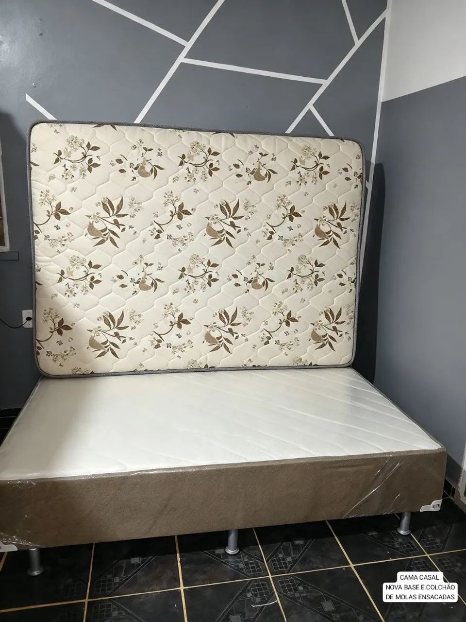 Cama Casal Nova De Base E Colchão De Molas Ensacadas - Foto 2