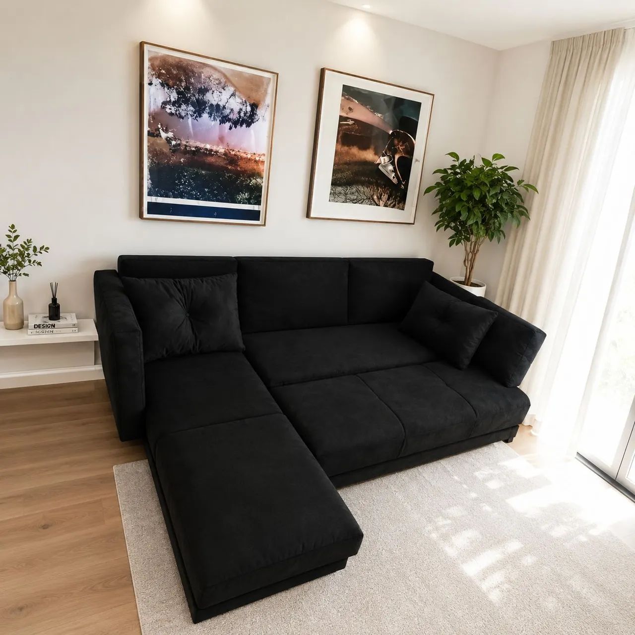 SOFÁ MODERNO com CHAISE, abre 3 camas!!!  Multiuso! - Foto 3