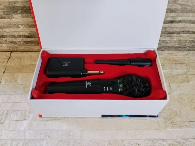 Microfone  Sem Fio Até 30m Som Palestra e Karaokê - Foto 5