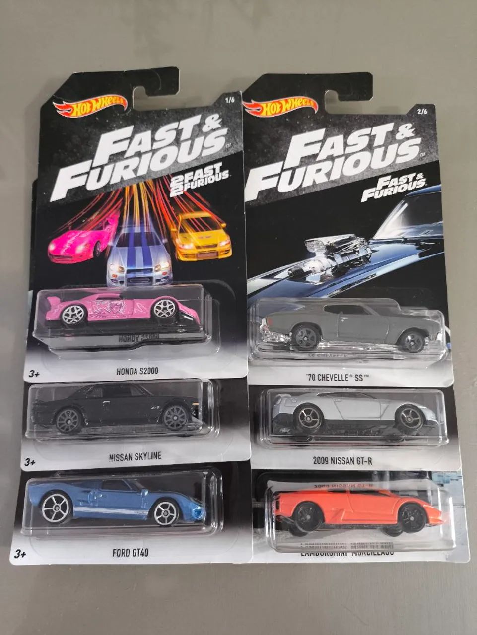 Set hot Wheels velozes e furiosos 6 miniaturas