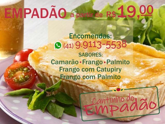 Empadão: Camarão - Frango e Palmito