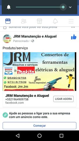 Vendas e locações de ferramentas elétricas
