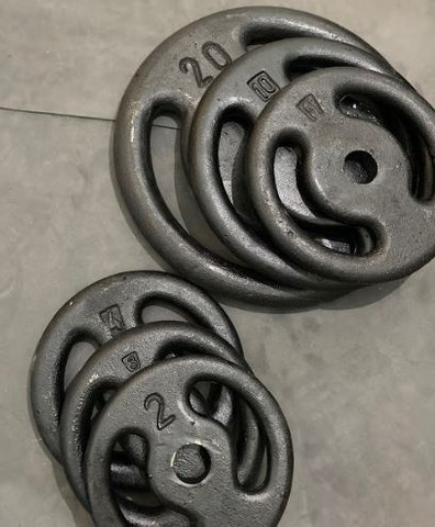 Anilhas, Halteres, Kettlebell, Barras, Caneleiras