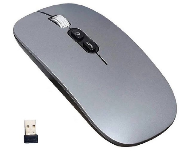 Mouse Sem Fio Wireless 2.4g Recarregável Super Silencioso E-1400 Azul - Foto 2