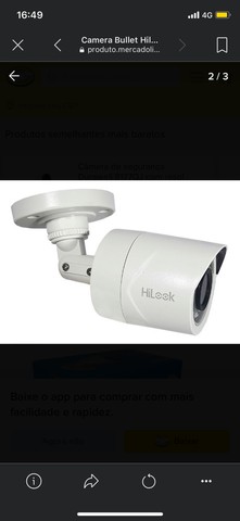 Camera bullet hilook hikvision 4x1 720 p/1 mega L2.8mm lp 66 - Foto 2