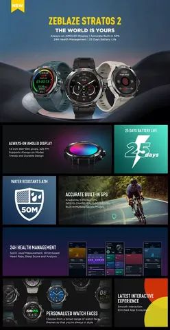 Smartwatch Relógio Zeblaze Stratos 2 com Gps - Foto 5