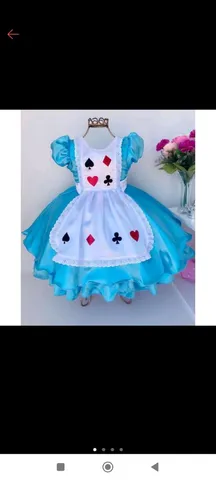 Vestido Cinderela Princesa Azul para Mulher, Fato de Alice no País das  Maravilhas, vestido adulto, mais