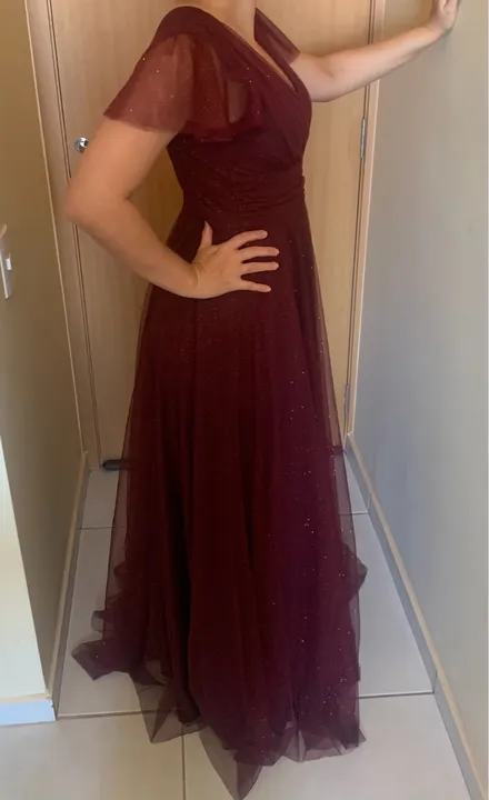 Vestido de festa Marsala