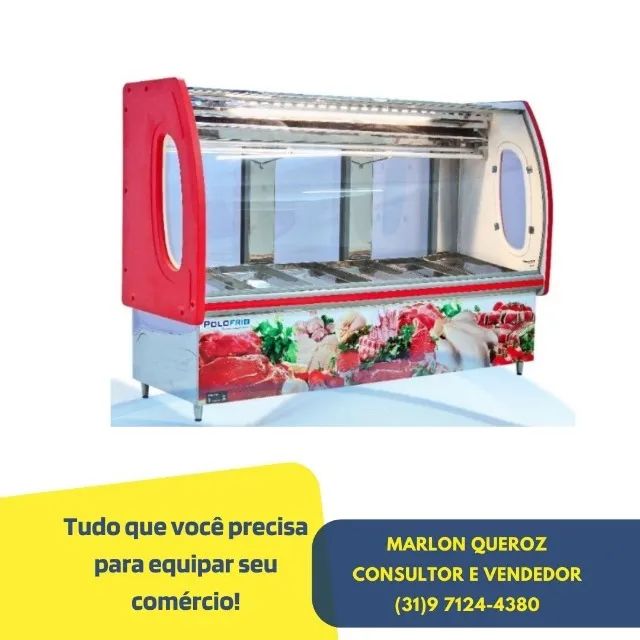 Balcao de Açougue Polo Frio 2,0M com Iluminação